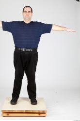 Whole Body Man White Casual Overweight Studio photo references